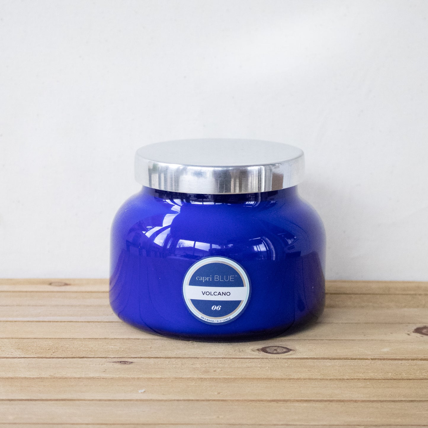 Volcano-Signature Blue Candle