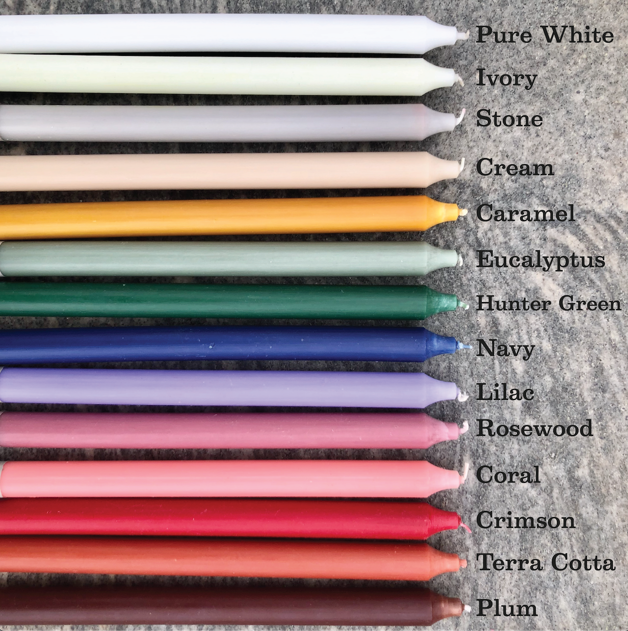 12" Colored Tapers