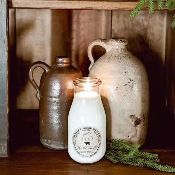 Milk Bottle Candles