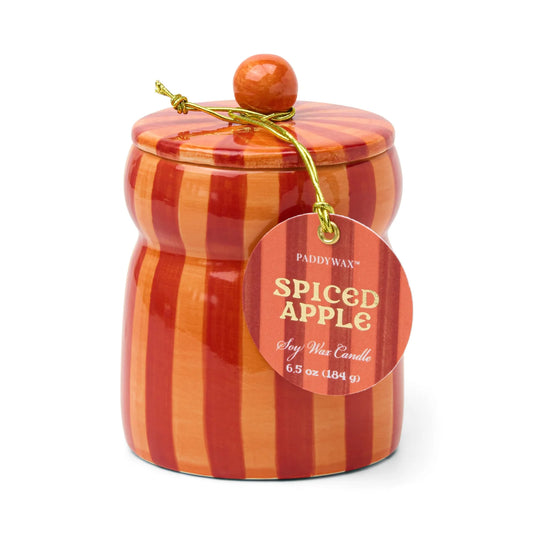 Stripped Cabana Candle - Spiced Apple
