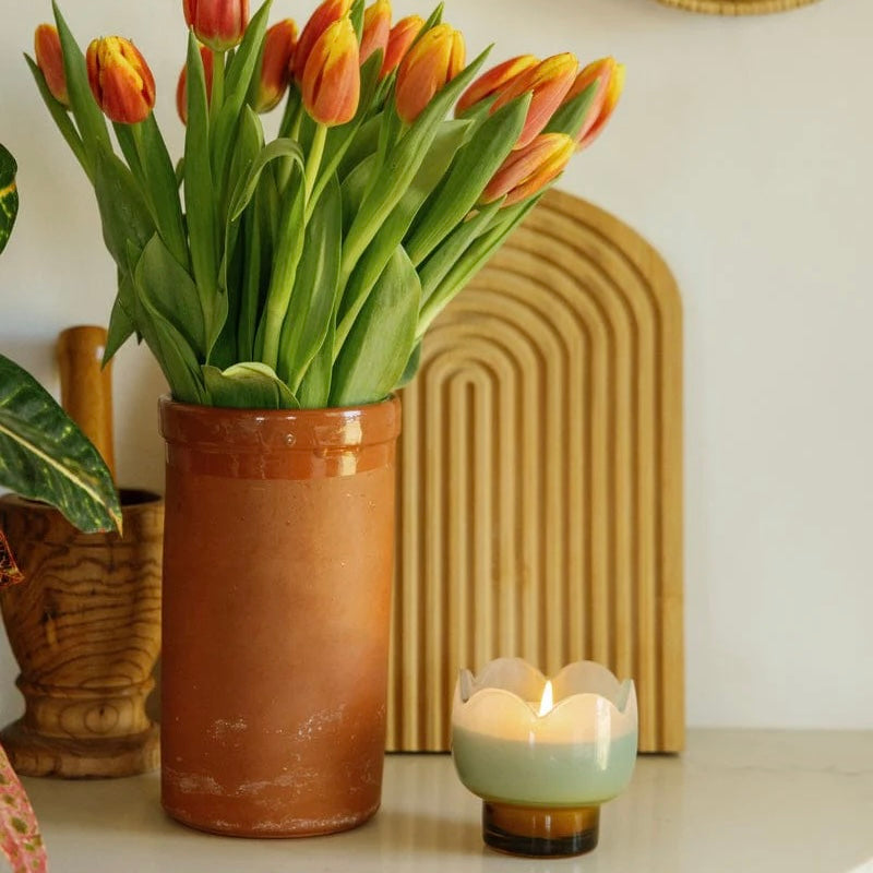 Tulip Glass Candle - Wisteria & Willow