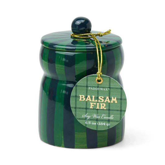 Stripped Cabana Candle - Balsam & Fir