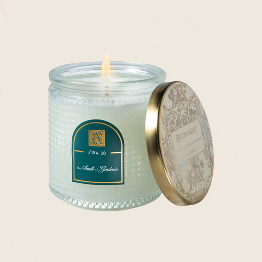 The Smell of Gardenia Textured Glass Candle