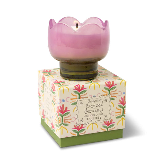 Tulip Glass Candle - Bronzed Gardenia