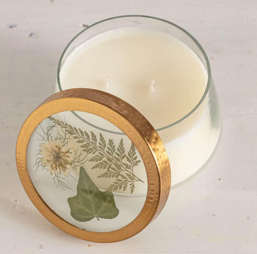 Forest Large Pressed Floral Candle