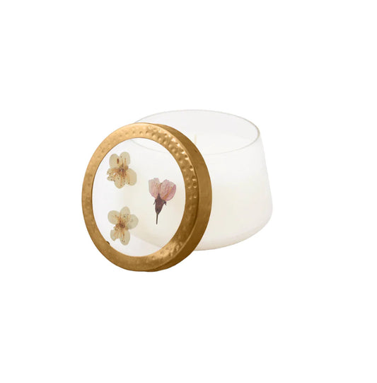 Geranium Oud Medium Pressed Floral Candle