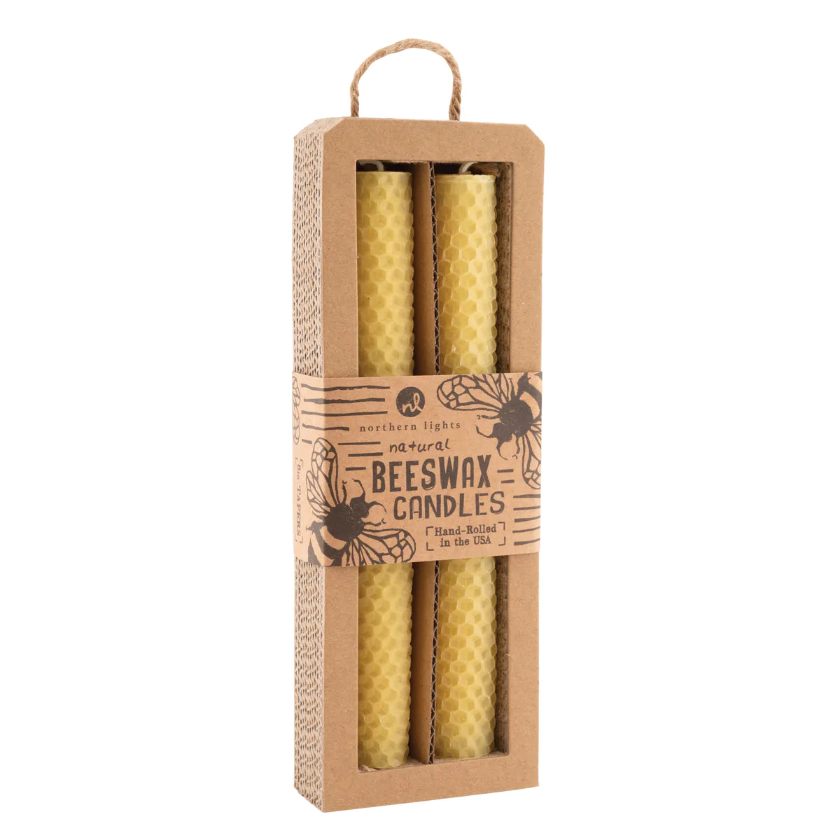 Natural  2 Pack Pure Beeswax Candles