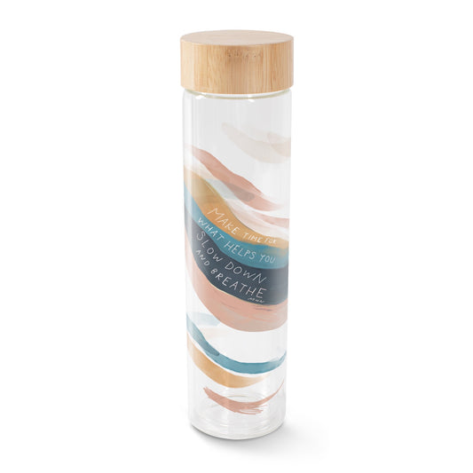 "Breathe " Glass Hydration Bottle