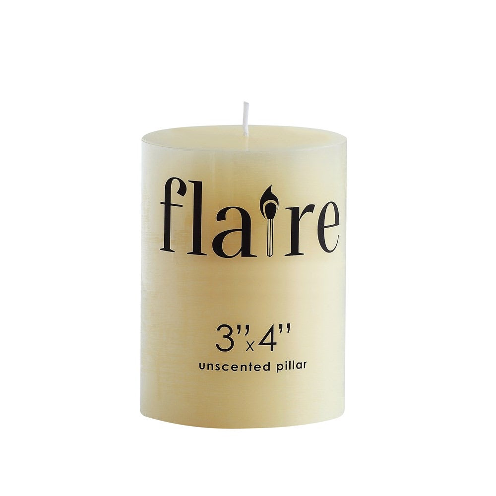 Unscented Ivory Pillar Candle