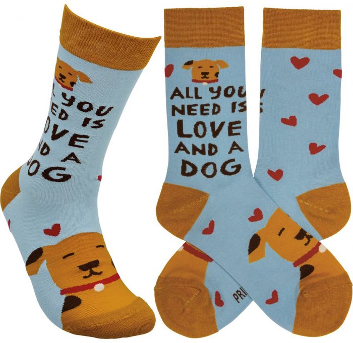 "All You Need is a Dog" Socks
